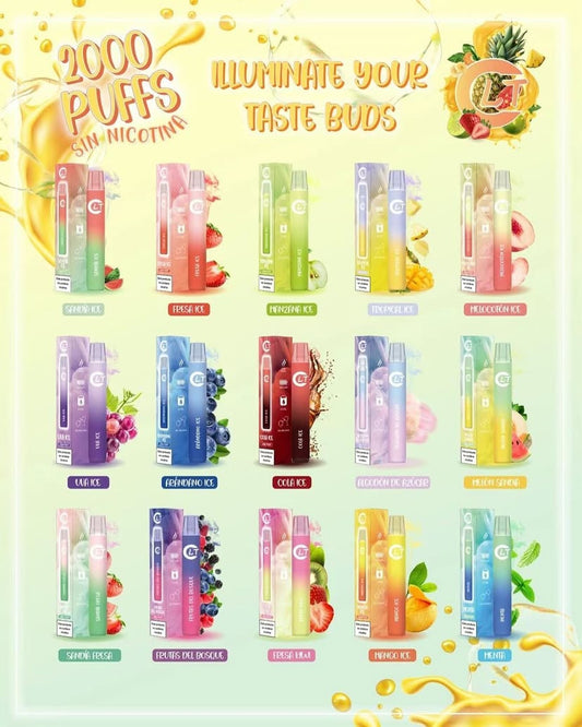 Vaper LT sin Nicotina Desechable Varios Sabores